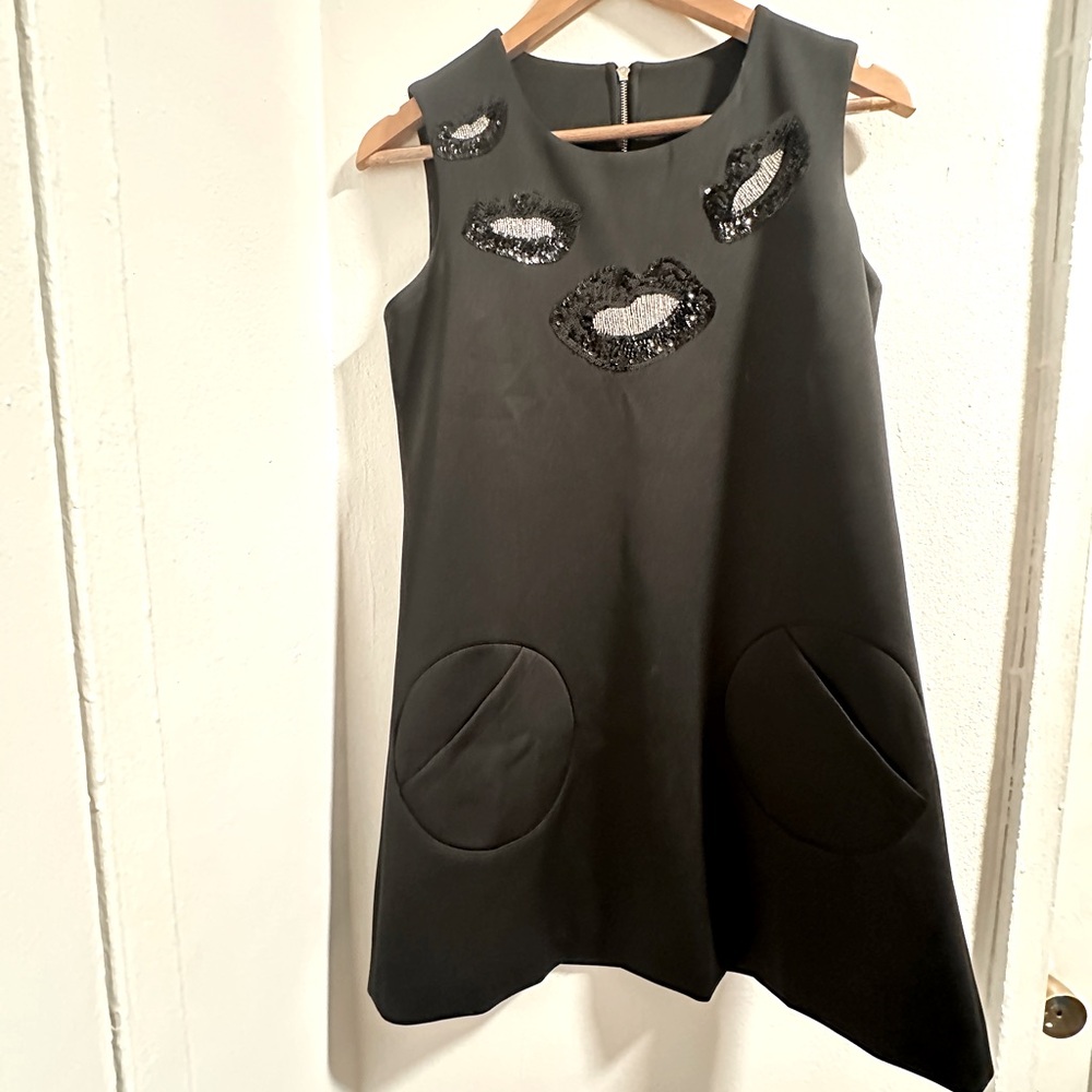 Vintage black shift mini dress